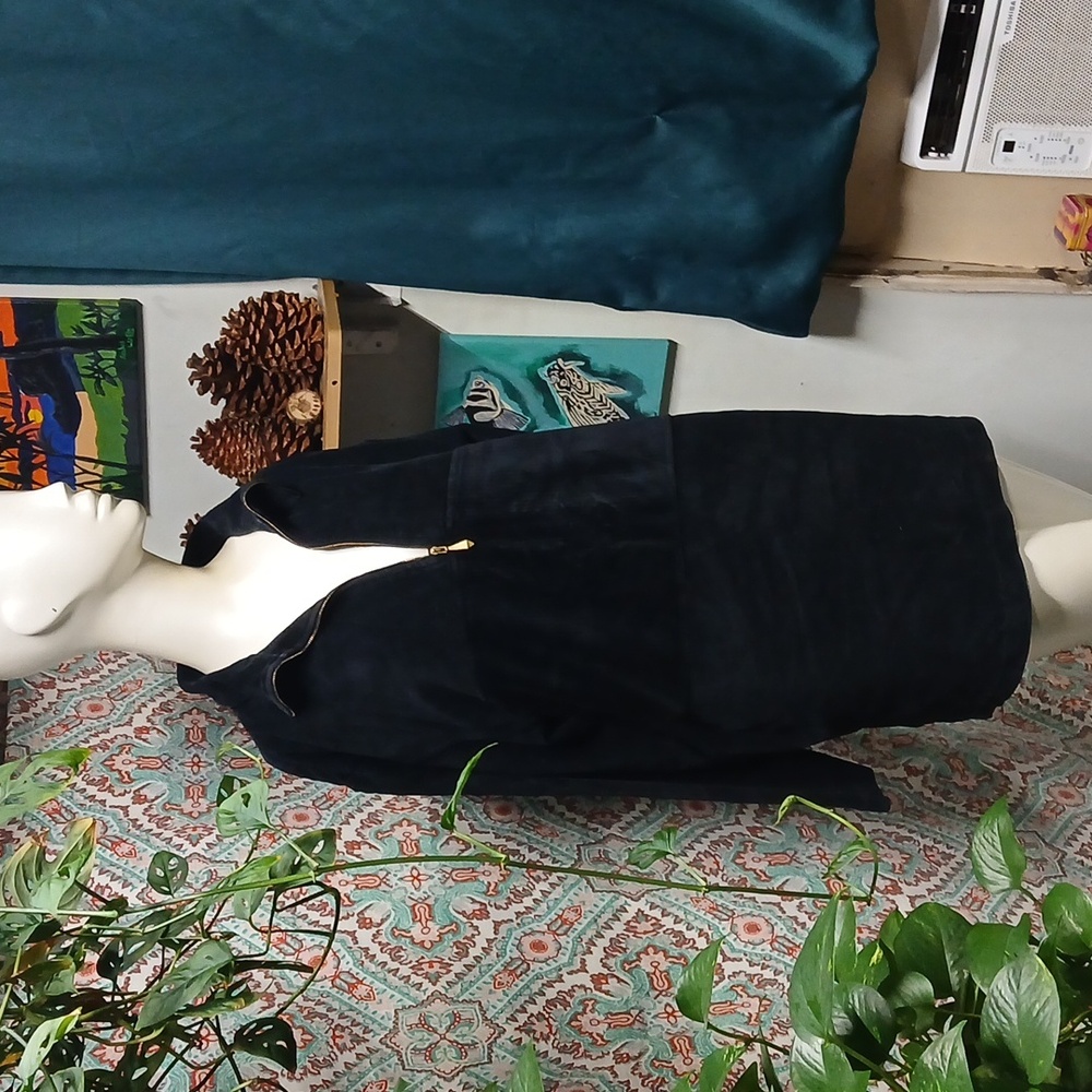 Essential Elements Black Partial Zip Velvet Jacket, Size L